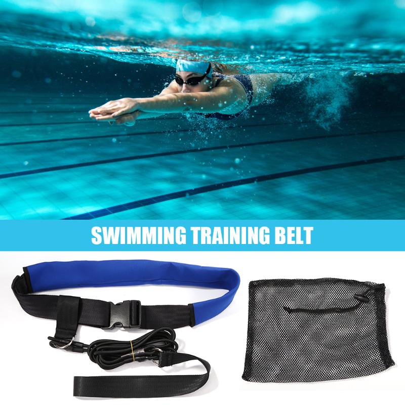 

Adjustable Latex Tube Swimming Training Resistance Belt Water Trainer Strength Exerciser Safety Leash Elastic Traction Rope