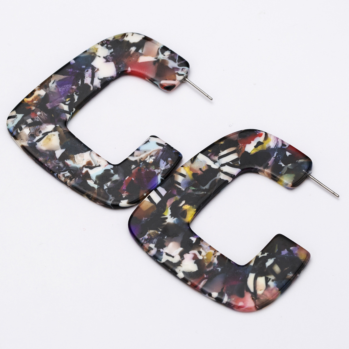 

Exaggerated geometry acetate board earrings female autumn earrings Bohemia