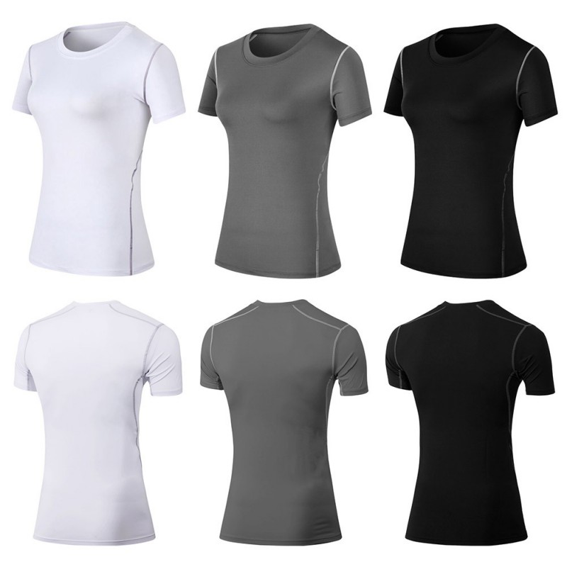 

Women Fitness Tight-fitting Stretch Wicking Breathable Short Sleeve Loose Yoga Running Workout Activewear Comfort T-shirt