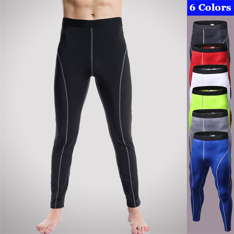 

2020 New Mens Quick dry Skinny Pants Man Gyms Fitness Workout Bodybuilding Trousers Male Joggers Sportswear Bottoms, Black