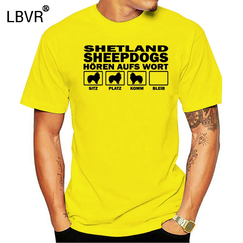 

Cotton T-Shirt Fashion T Shirt THAW T-Shirt Hunde SHETLAND SHEEPDOGS Sheltie aufs Wort Siviwonder Tee Shirt, Blackmenx626090