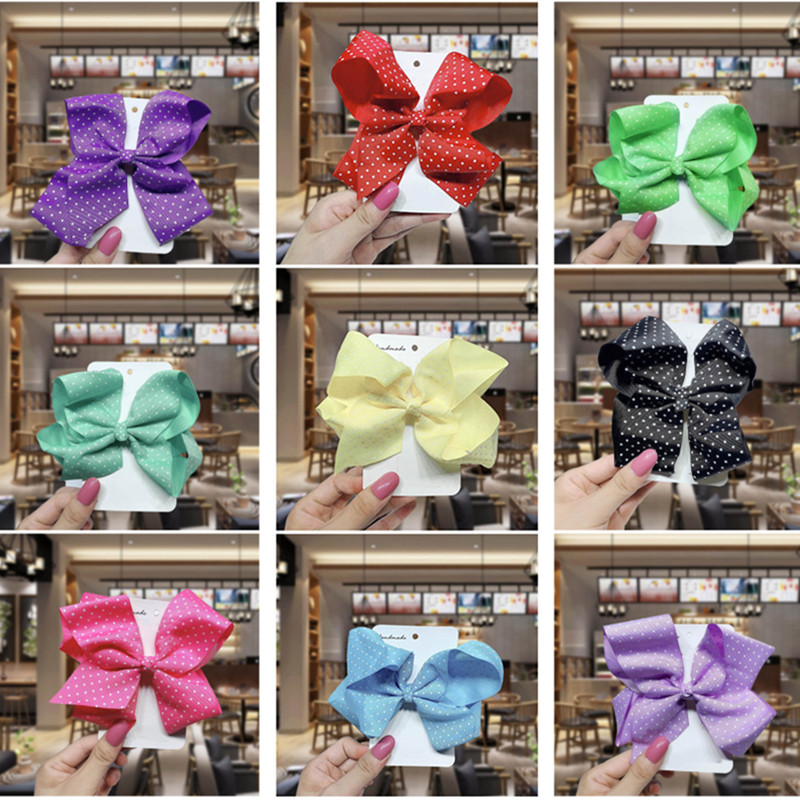 

13pcs/lot 13 Colorful Kids Girls Big Ribbon Hair Bow Clips With Large Hairpins Boutique Hairclips Hair Accessories, Color 7