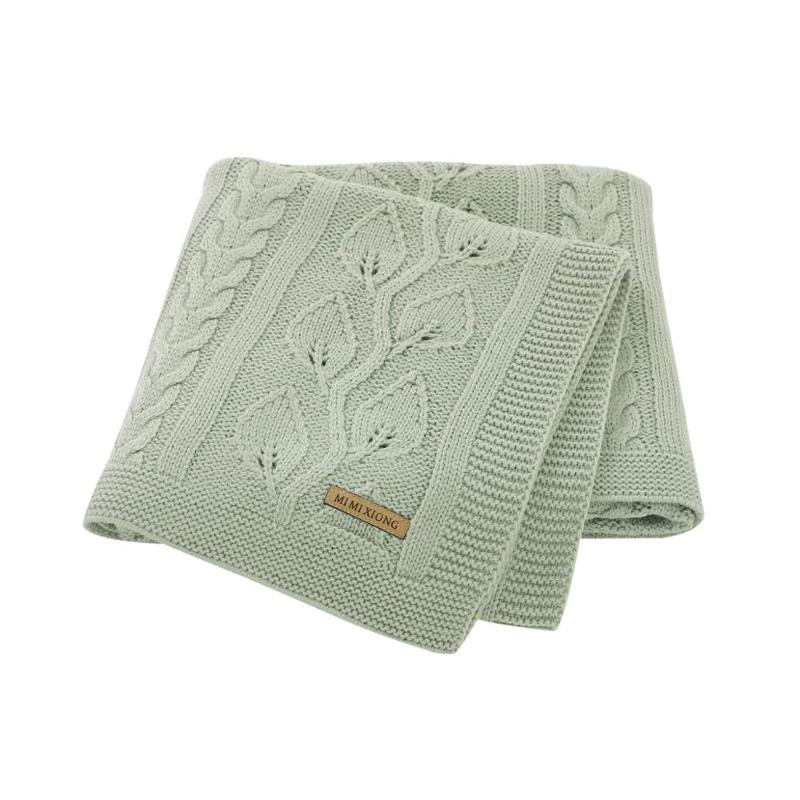 

Baby Blankets Knitted Newborns Super Soft Stroller Swaddle Wrap Quilts 100%Polyester Infant Bebes Basket Bedding Sleeping Quilts, 82w729-2
