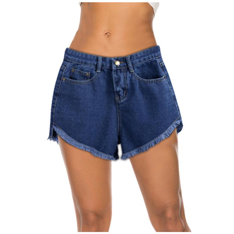 

Women Denim Shorts Sexy High Waist Slim Ripped Hole Jean Summer Femme Skinny Shorts Vintage Beach Splice Denim Jeans 2020, Bk