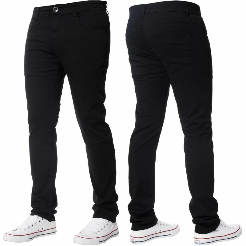 

Men's Black Slim Fit Smart Wear Look Casual Chino Trouser Pants