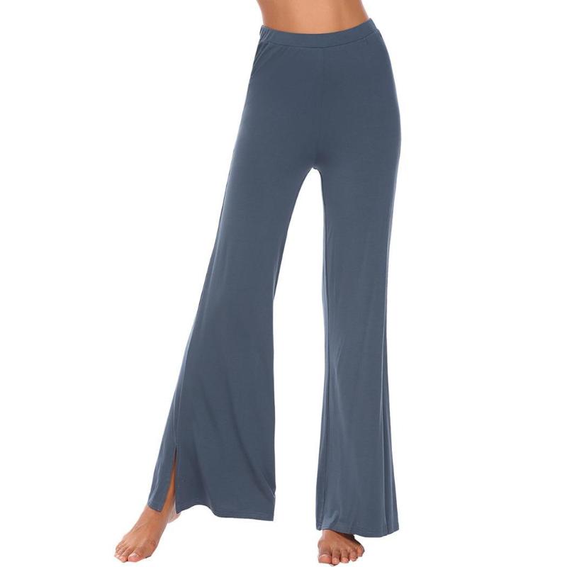 

Women Soft Sleepwear Solid Split Wide Leg Casual Loose Fit Lounge Pajama Pants, Beige