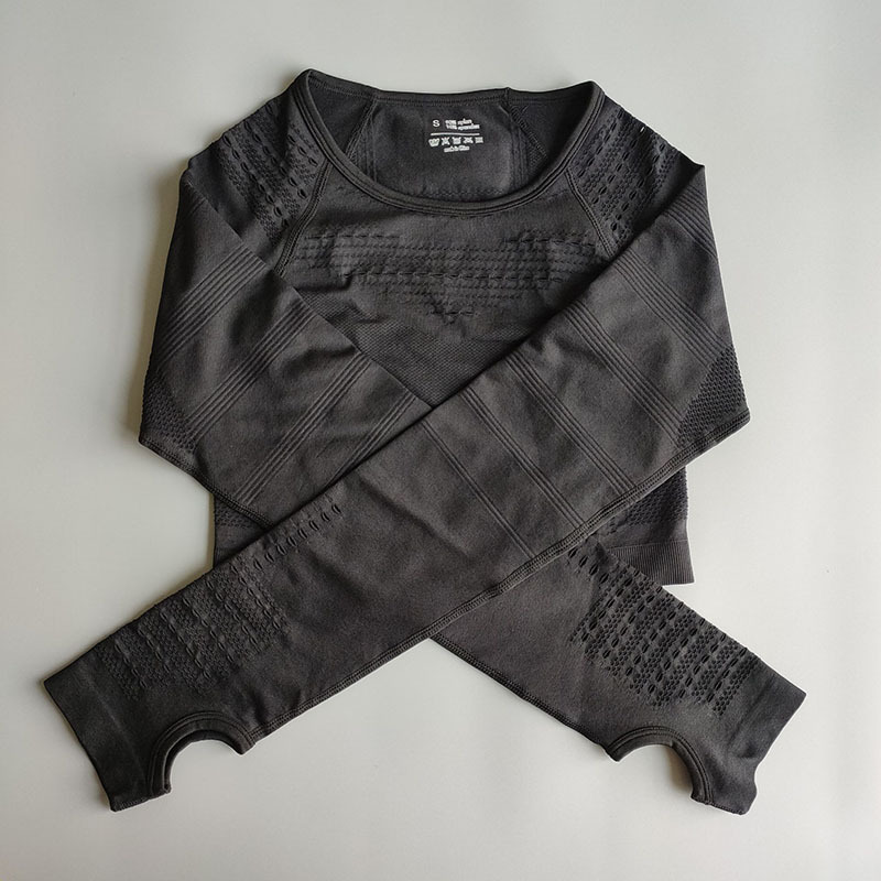 

Yoga Top Workout Shirt Women Long Sleeve Shirts Crop Top Women Hollow Tight Short Shirt Yoga High Elastic Running Training, Black