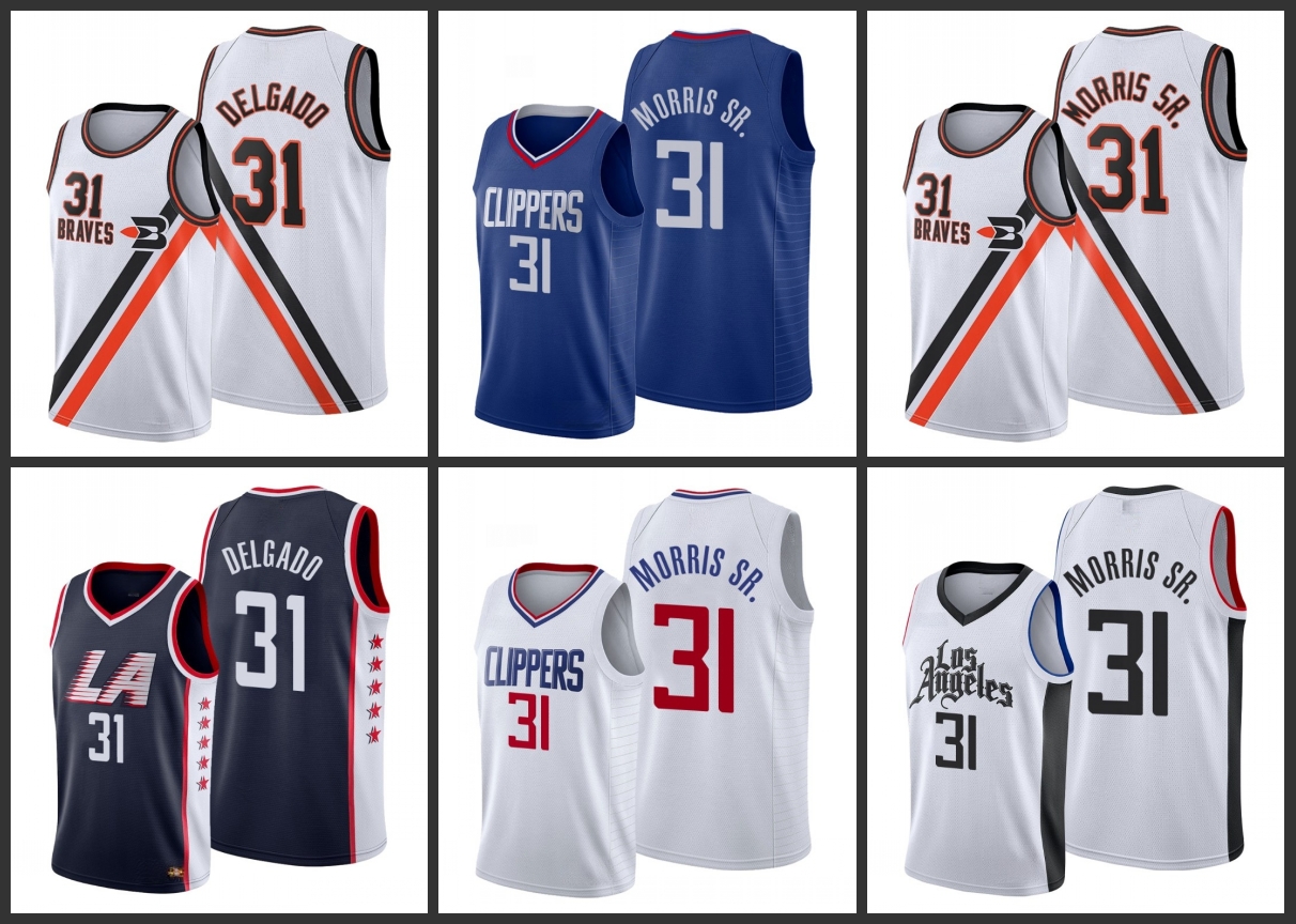 

Los Angeles Clippers Angel Delgado Men City Basketball Jersey, Black