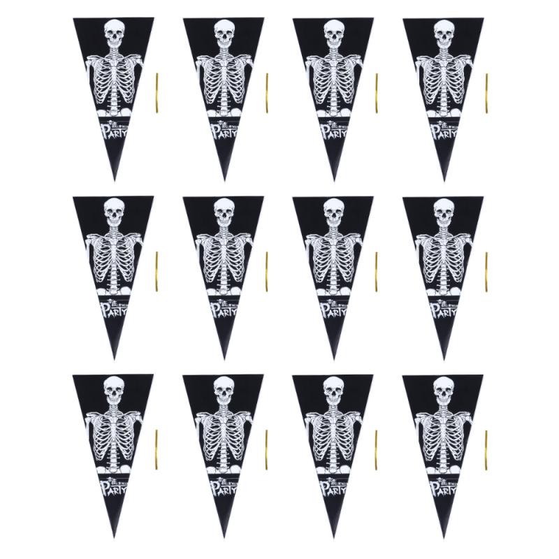 

300pcs Halloween Triangle Bag Weird Scary Toy Candy Wrappers Packaging Bag