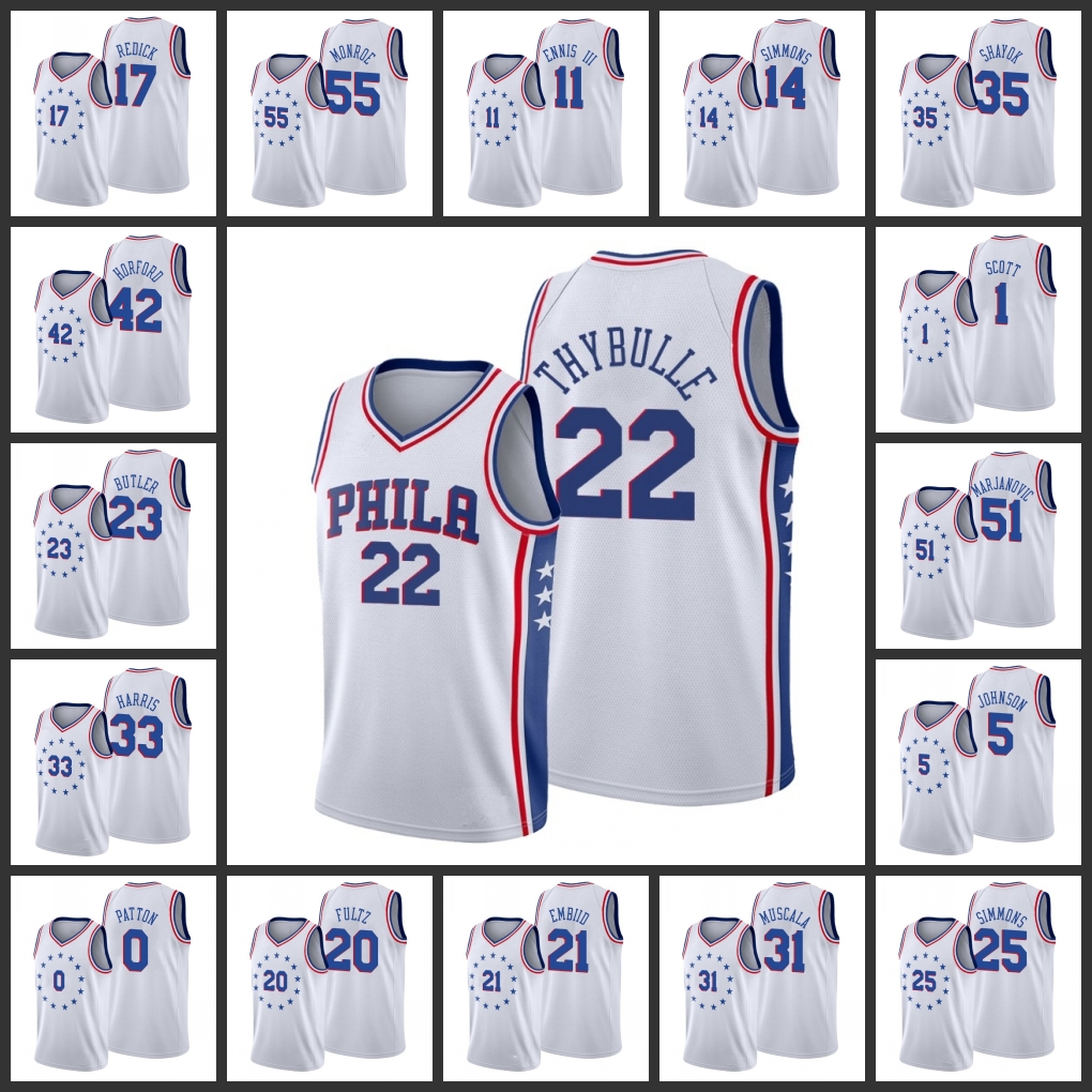 

Philadelphia 76ers Ben Simmons J.J. Redick Greg Monroe James Ennis III Jonathon Simmons Matisse Thybulle Al Horford Earned Jersey, Black