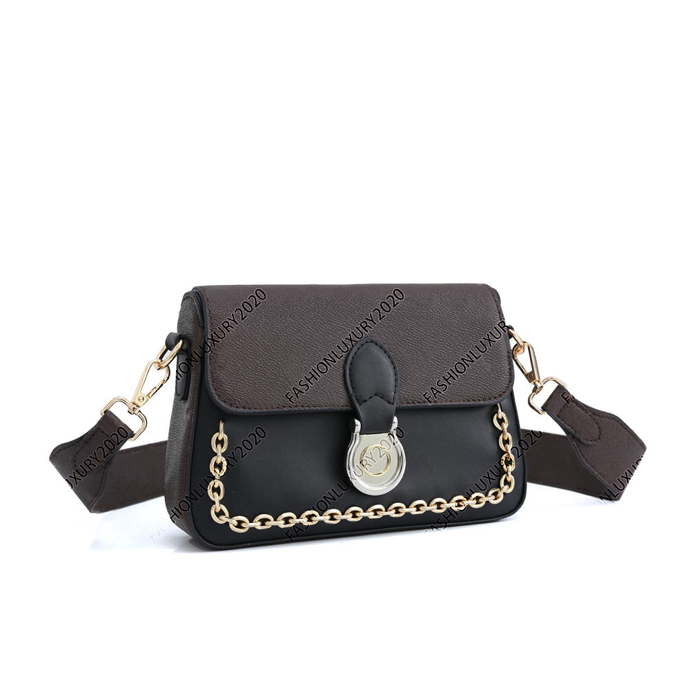 

France fashion women totes handbags Clutch Bags high quality Canvas leather Brown flower Shoulder Bags Messenger bag wallet purseM45559, White letters
