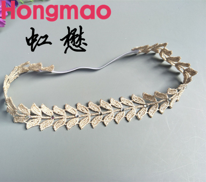 

on sale 1pcs New Golden Lace Elastic Hair band bowknot Turban Headbands Kids Headwear Hair Accessories 3 styles
