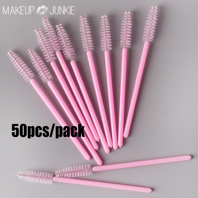 

50pcs/pack Disposable Eyelash Brush Mascara Applicator Makeup Brushes Eyelash Comb Brushes Cosmetics Tools
