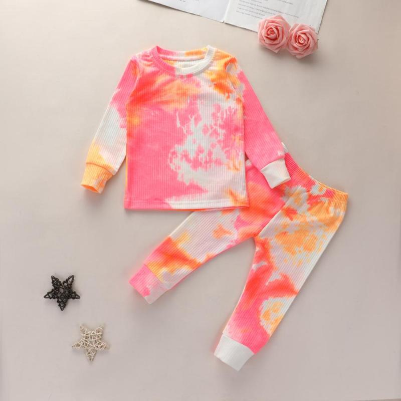 

Baby Girls 1-5T Cotton Long sleeve Top + Pants 2pcs outfits set Children Fashion clothes set