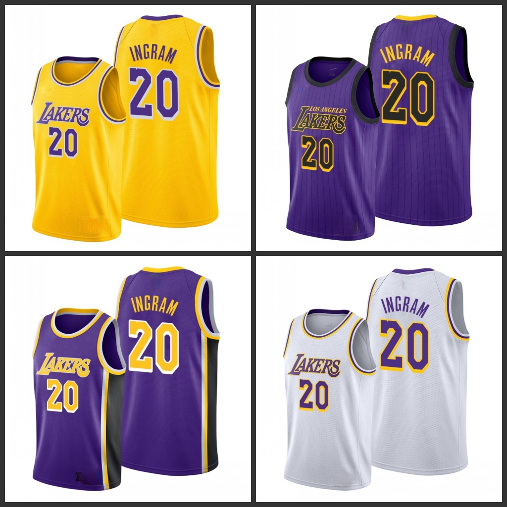 

Los Angeles Lakers Andre Ingram Men City Basketball Jersey, Black
