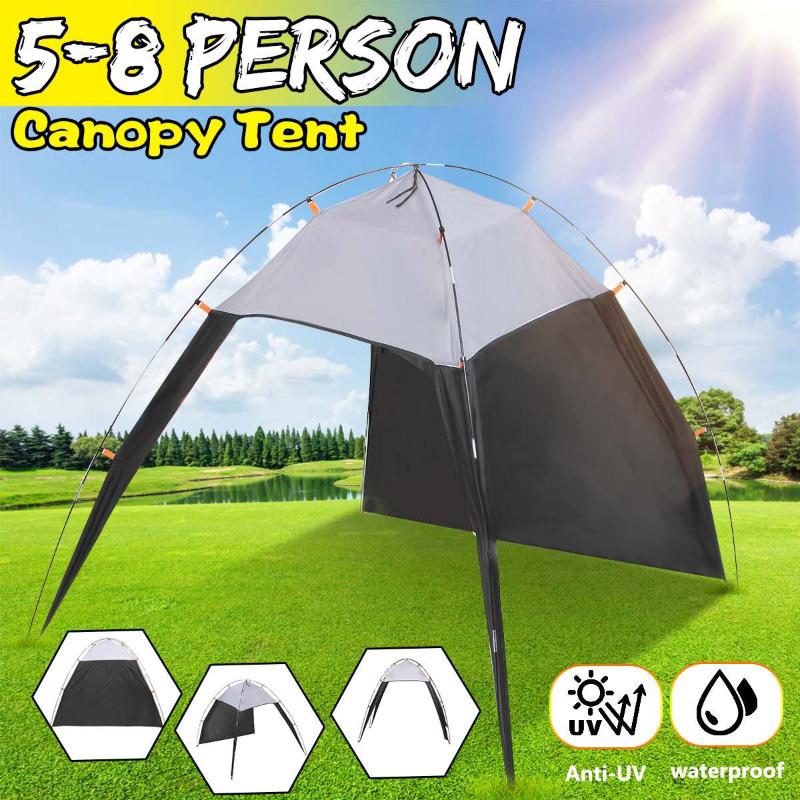 

Outdoor 5-8 Persons Canopy Portable Camping Sun Shade Shelter Triangle Beach Tent Parasol Hiking Tents Home Garden Sun Shelter