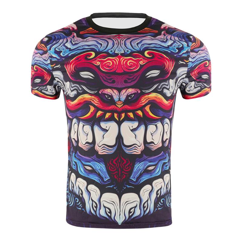 

Men Multicolor Cow Breathable Sport Running T Shirt Outdoor Sportwear Gym Fitness Workout Shirt Compression Jogging Clothing, Sotf-dx12