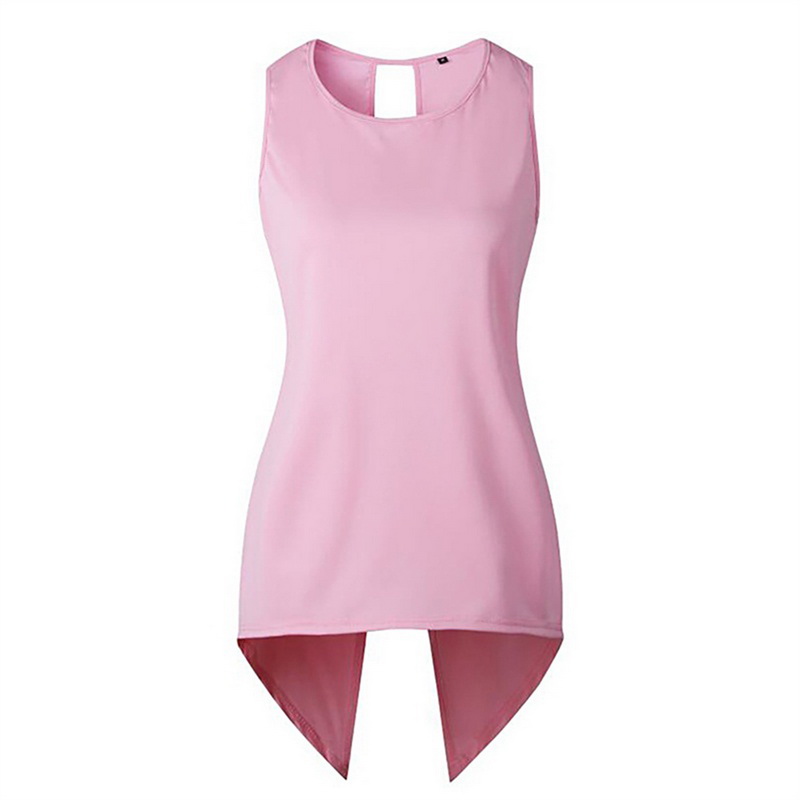 

Sfit Women Yoga Shirts O Neck Sleeveless T Shirt Fitness Top Loose Solid Sportswear Female Sporting Clothing Large Size New, Yellow