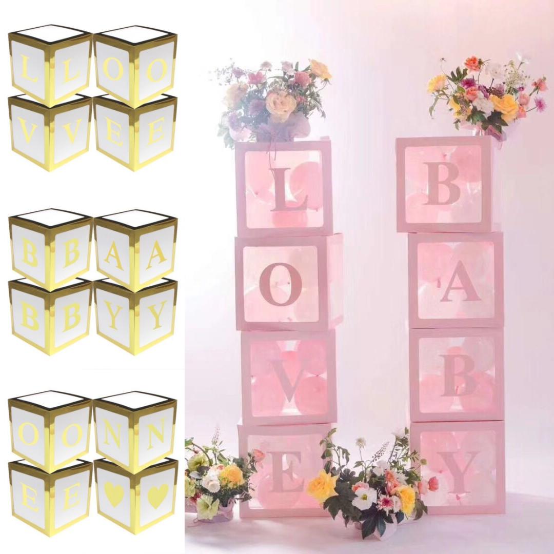 New Clear Baby Blocks Hire These Beauties For Baby Shower And Gender Reveal Parties Fill It Baby Shower Themes Baby Boy Shower Trendy Baby Shower Ideas