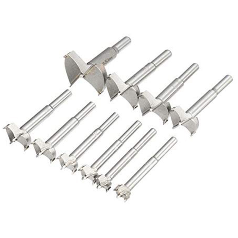 

10Pcs/Lot Woodworking Hole Cutter Bit Cemented Carbide Drill Bit 14-50mm Drill Set Flat Wood Drilling Bits