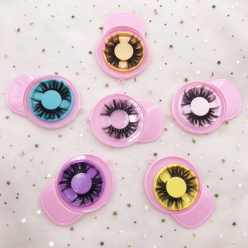 

3D mink lashes with baseball box fluffy lashes 100% handmade real 25mm eyelashes