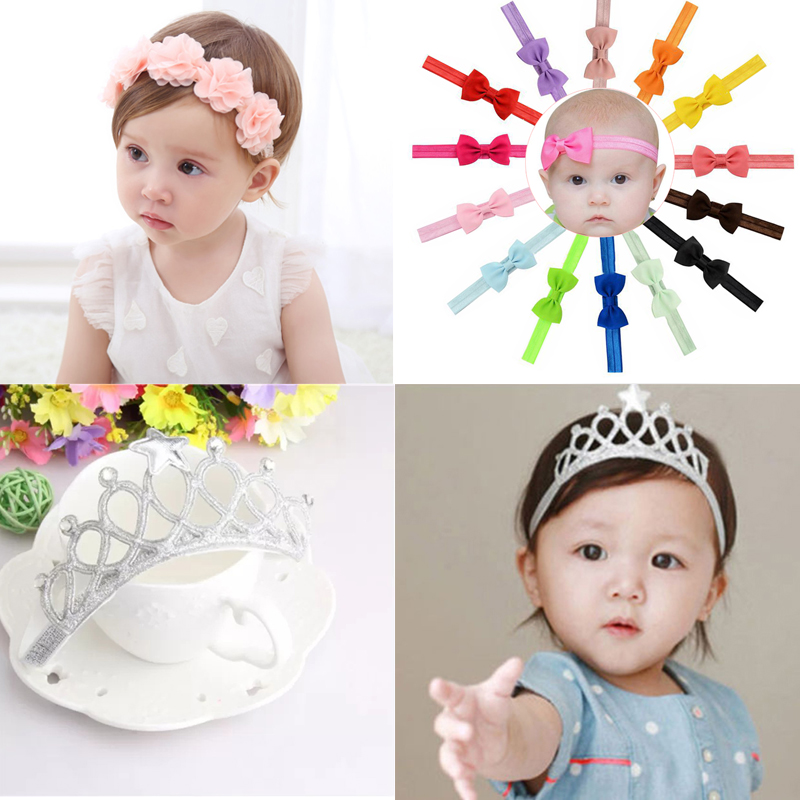 

Kids Headband Flower Girls Pink Ribbon Hair Bands for Girls Headbands Turban Newborn Hairbands Cute Hair Accessories for Kids, 1pcs style 2