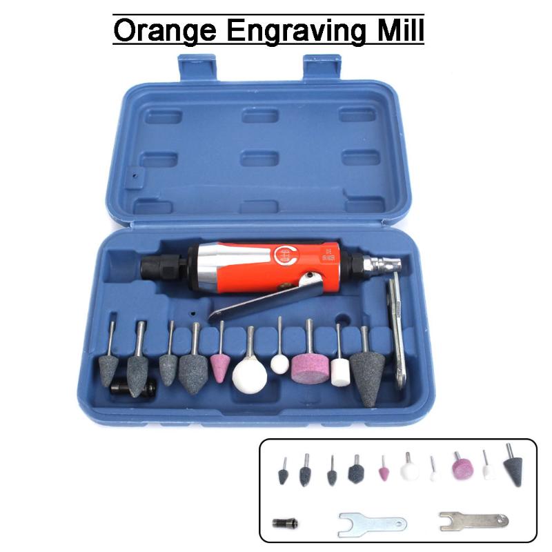 

14Pcs Air Dia Grinder Grinding Polishing Tool 1/4' 1/8'' Pneumatic Air Grinder Mill Engraving Kits Stone Cutting Tools
