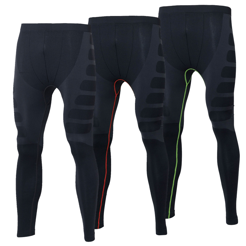 

2020 Mens Base Layers Sports compression pants Running Athletic Basketball Gym Pants Bodybuilding Skin Tights sports 6020, Black line