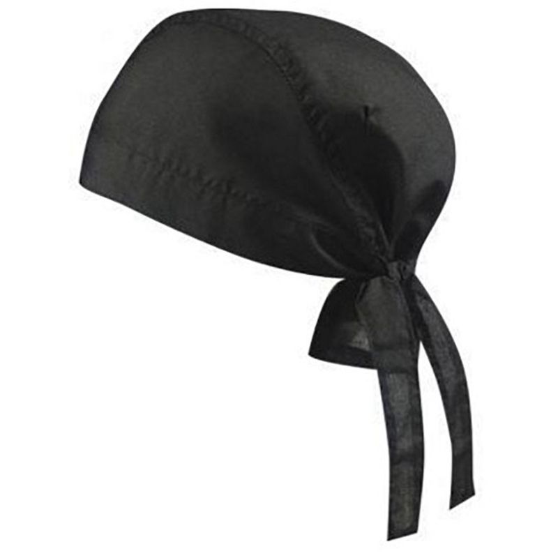 

Unisex Bandana Cap Headscarf Biker Hat Pirate Cloth In Sport Bicycle Bandana Cap 100% Cotton, Black