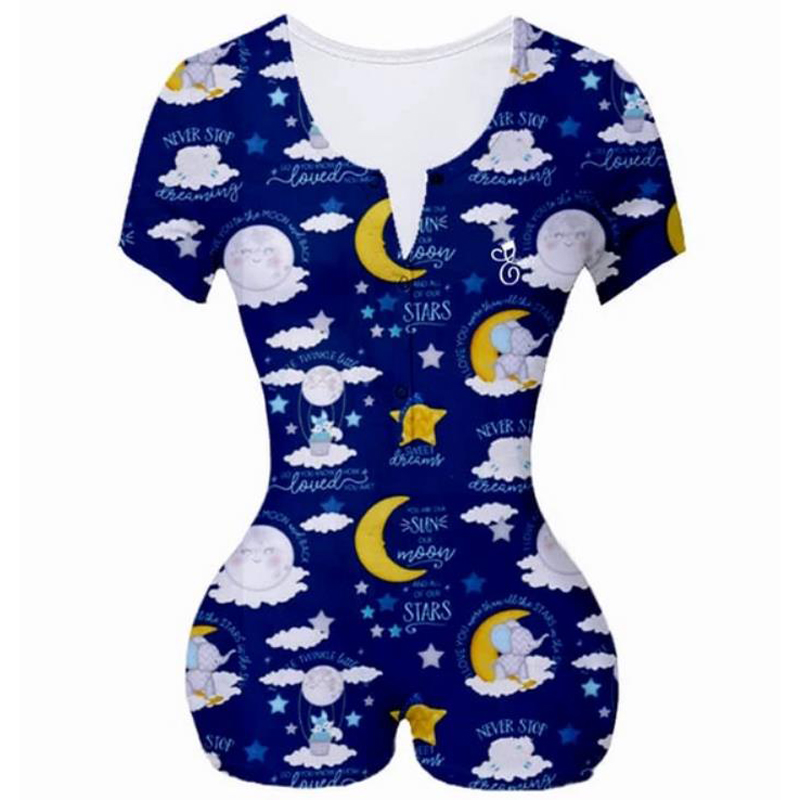 

Women' Sexy Bodycon Rompers Fashion Printed Short Sleeve Deep V Neck Leotard Tops Stretch Overall Jumpsuit Summer Outfits, Black