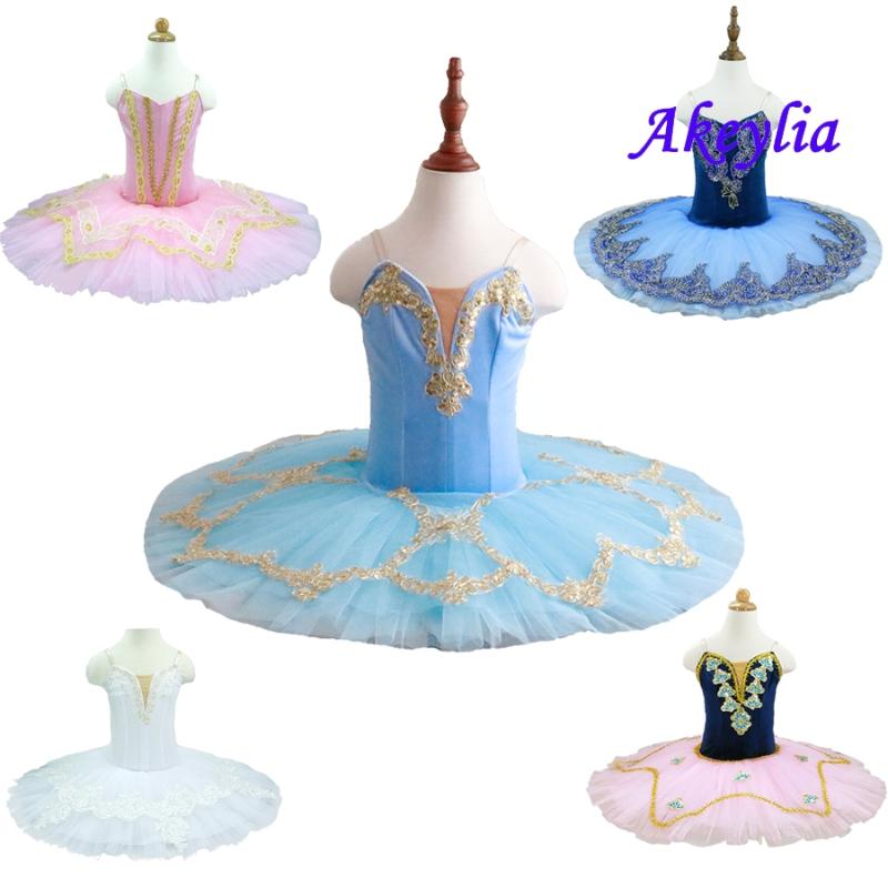 

Blue Bird Tutu Child Performance Stage Custome Tutu Pink Girl Pancake White Swan Lake Adult Ballerina Dress Costume Baby, Dark blue