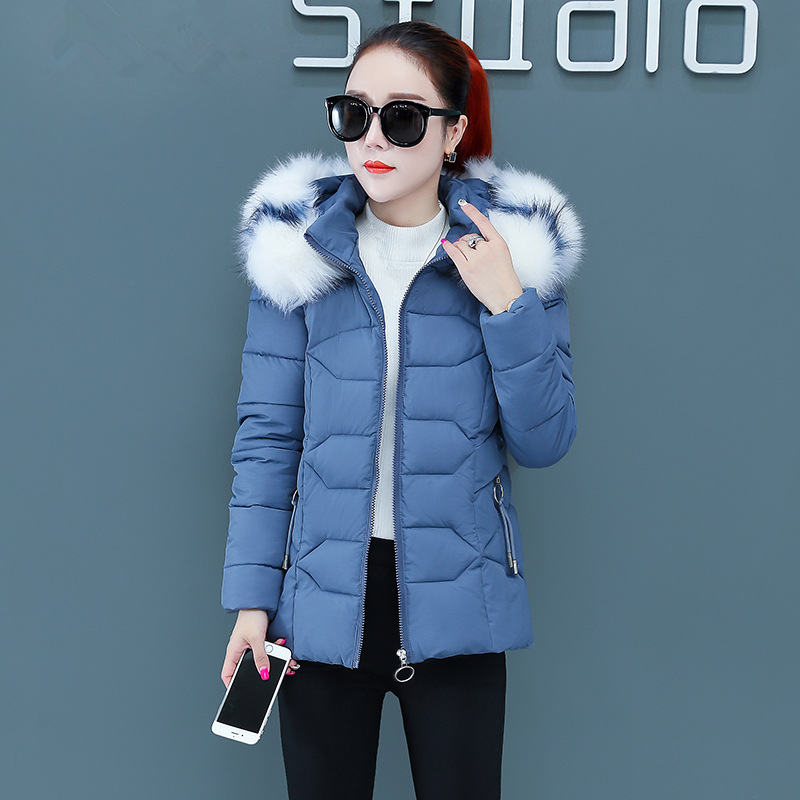 

XXXL Quilted Jacket Female Fur Collar Removable Hooded Short Winter Jacket Women Plus Size Cotton-Padded Warm Winter Coats C6559, Beige white coats