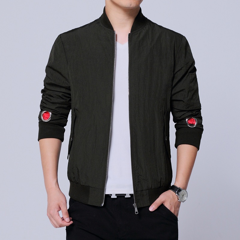 

iSurvivor 2020 Autumn New Men's Army Green Jacket Youth Loose Fashion Trend New Baseball Uniform, Black