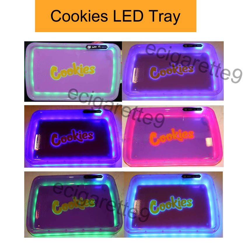 

Cookies California PARTY MODE Glowtray LED Cookies Rolling Glow Tray Yellow Purple Runtz Packaging Paper Box Rolling 420 cookies glow tray