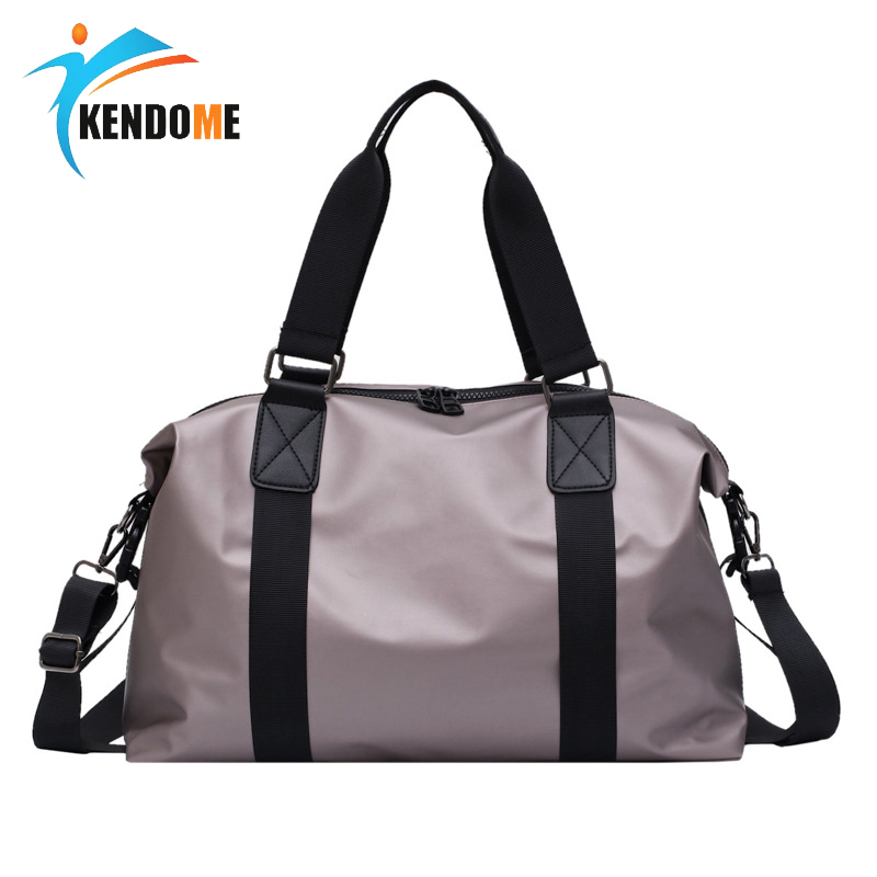 

Women Sport Fitness Bag Men Gym Training Shoulder Bag Travel Luggage Handbag Multi-functional Waterproof Nylon Sac De Sport, Black
