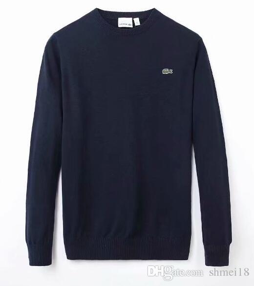 

Free shipping 2020 new high quality mile wile polo brand men's twist sweater knit cotton sweater jumper pullover sweater Small horse game, Gray