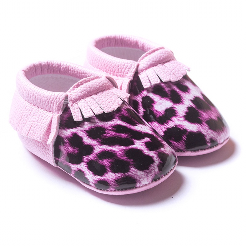 

newborn baby shoes for boy and girl infant moccasins tassel sequins camouflage printed soft leather toddler shoes first walkers, Black
