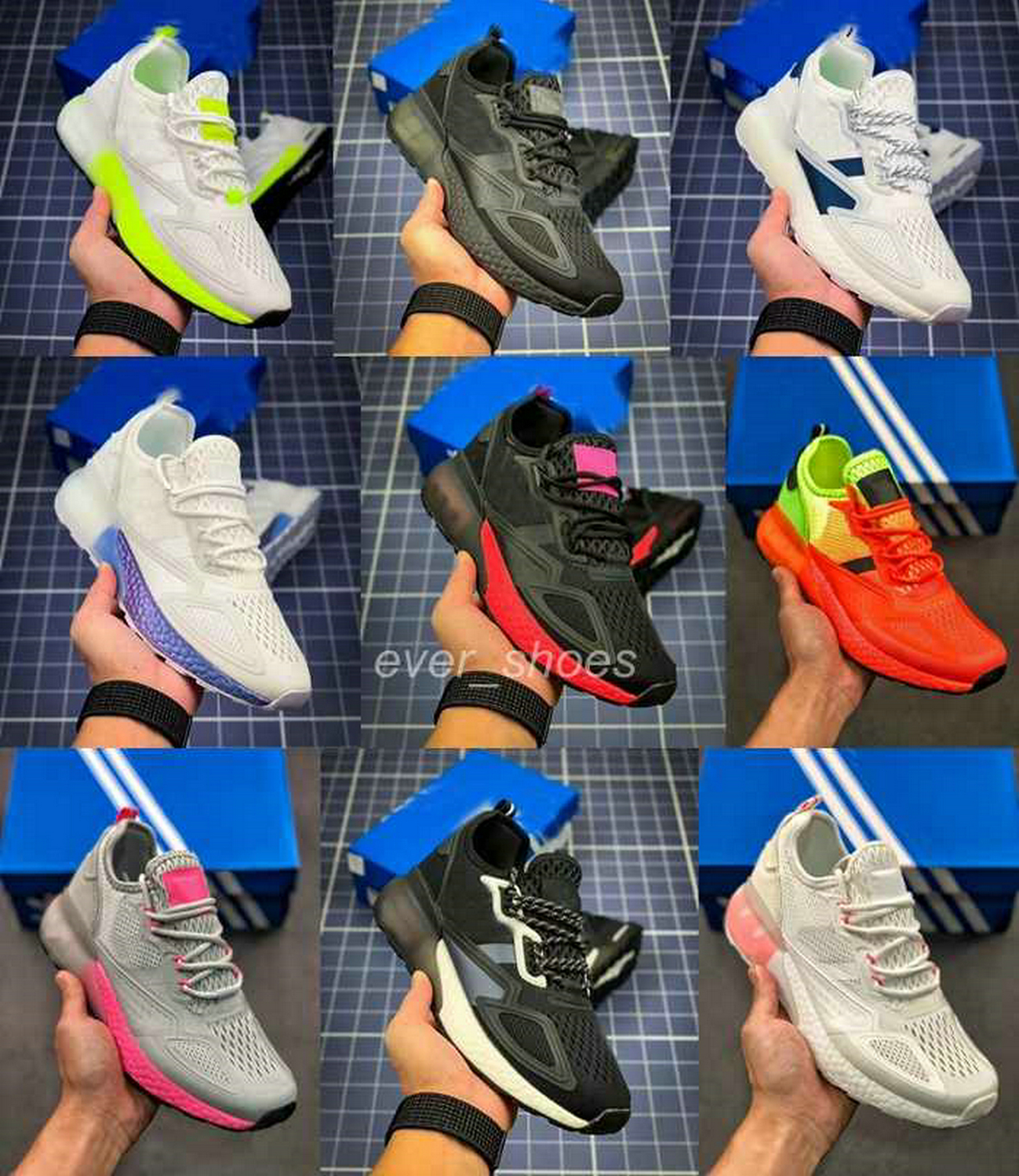 

2020 New Originals ZX 2K Run Mesh Ultra summer Fashion Running Shoes Women Mens Triple White Black Designer Sneakers 36-45, #8