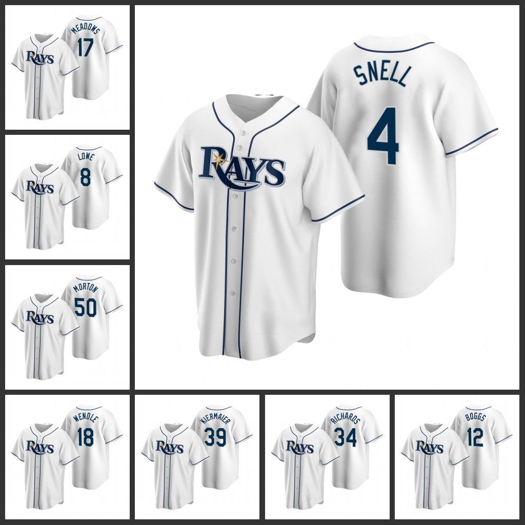 

Tampa Bay Rays Men Trevor Richards Austin Meadows Blake Snell Charlie Morton Brandon Lowe Replica Home Men Women Youth Jersey, Black;red