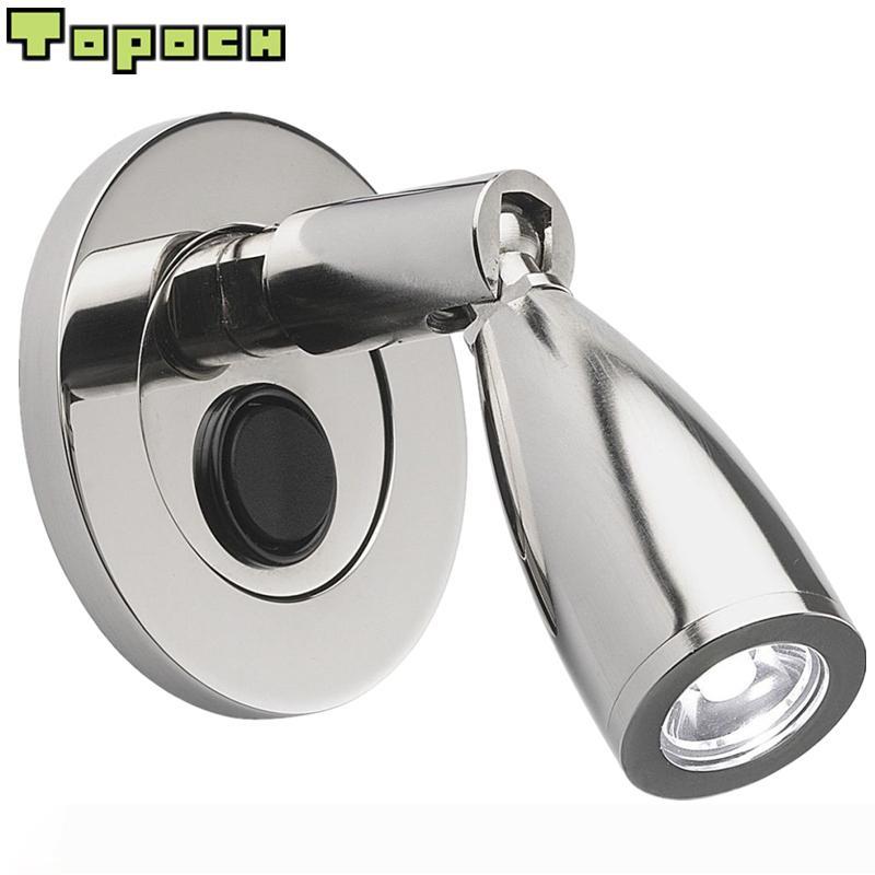 

Topoch Flush Wall Spotlight Adjustable Head Narrow Beam 30degree Discrete Blackpate with Integral Rocker Switch Versatile for House RV Boat