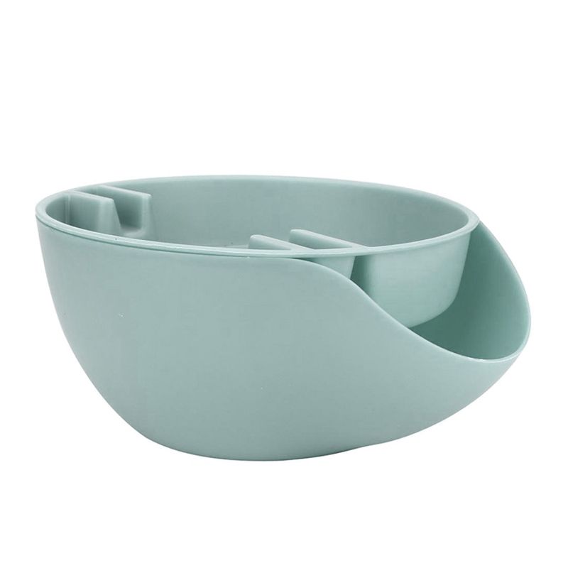 

Double Layer Dry Fruit Seeds Bowl Peel Storage Box Plate Tray For Phone-Blue