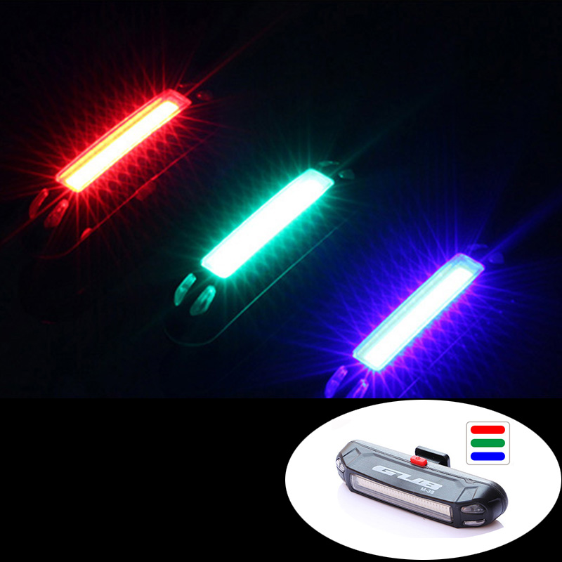 

Bike Lights GUB High-Light Ultra-light Safety Warning LED USB Rechargeable Front Rear Lamp Bicycle Light Tail 3 Colors