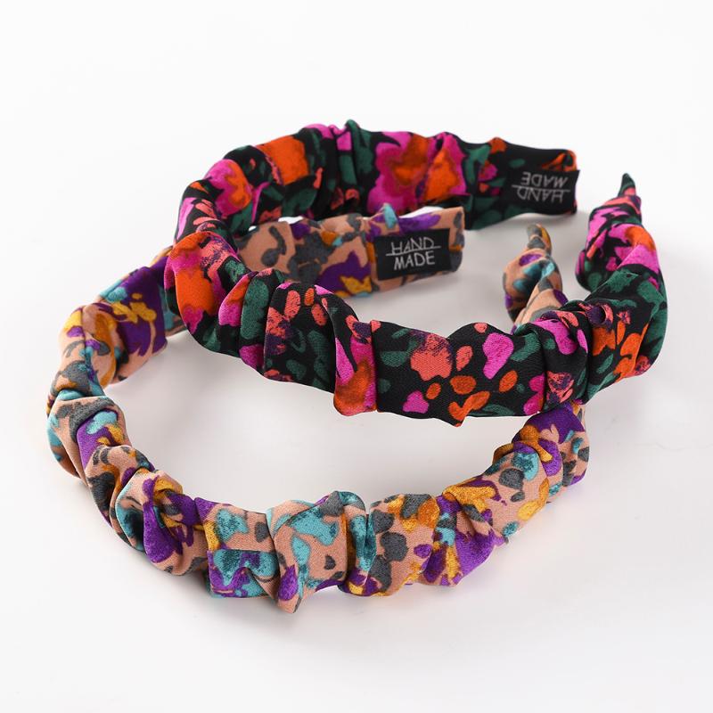 

Haimeikang Women fashion Hair Accessories Hairband Knot Striped Fabric Print Headband Girls Headwear Spring Hair Band New Style