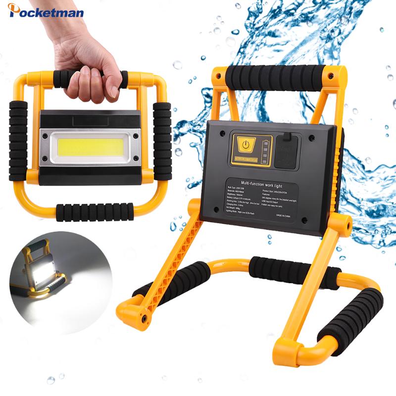 

8000 Lumen 100W LED Work Lamp USB Rechargeable LED Torch Camping Lantern Water Resistant Outdoor Search for Fish Hunt