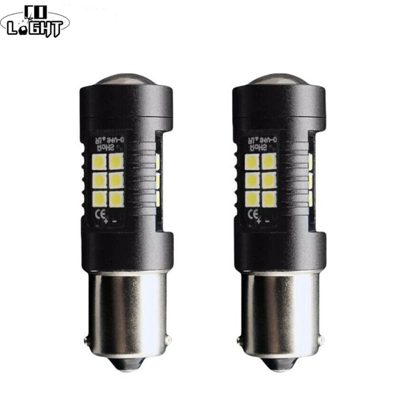 

CO LIGHT P21W LED 1156 BA15S LED Bulb Car Lights 1200Lm Turn Signal Reverse Brake Light DRL R5W 3030 LEDs 12V 24V Auto Lamp Bulb, As pic