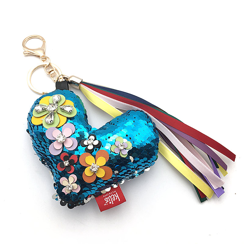 

YD&YDBZ New Heart Keychians Bling Bling Big Key Chain Bag Key Ring Accessories Fashion Car Keychain Trendy Jewelry Wholesale