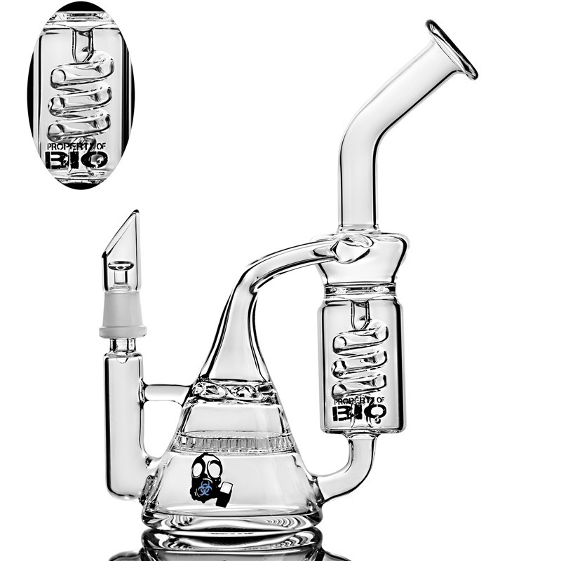 

Clear Beaker Bong Glass Water Bongs Recycler Dab Rig Percolater Dab Rig BIO Glass Bong Water Pipe