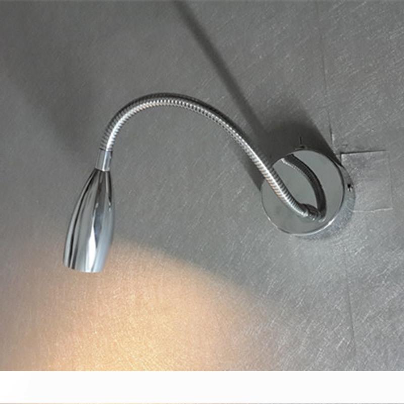 

TopocH Bed Mount Reading Lights Adaptive Aluminum Tube 360mm Chrome Finish CREE LED 3W 200LM Soft Healthy Light Energy Saving