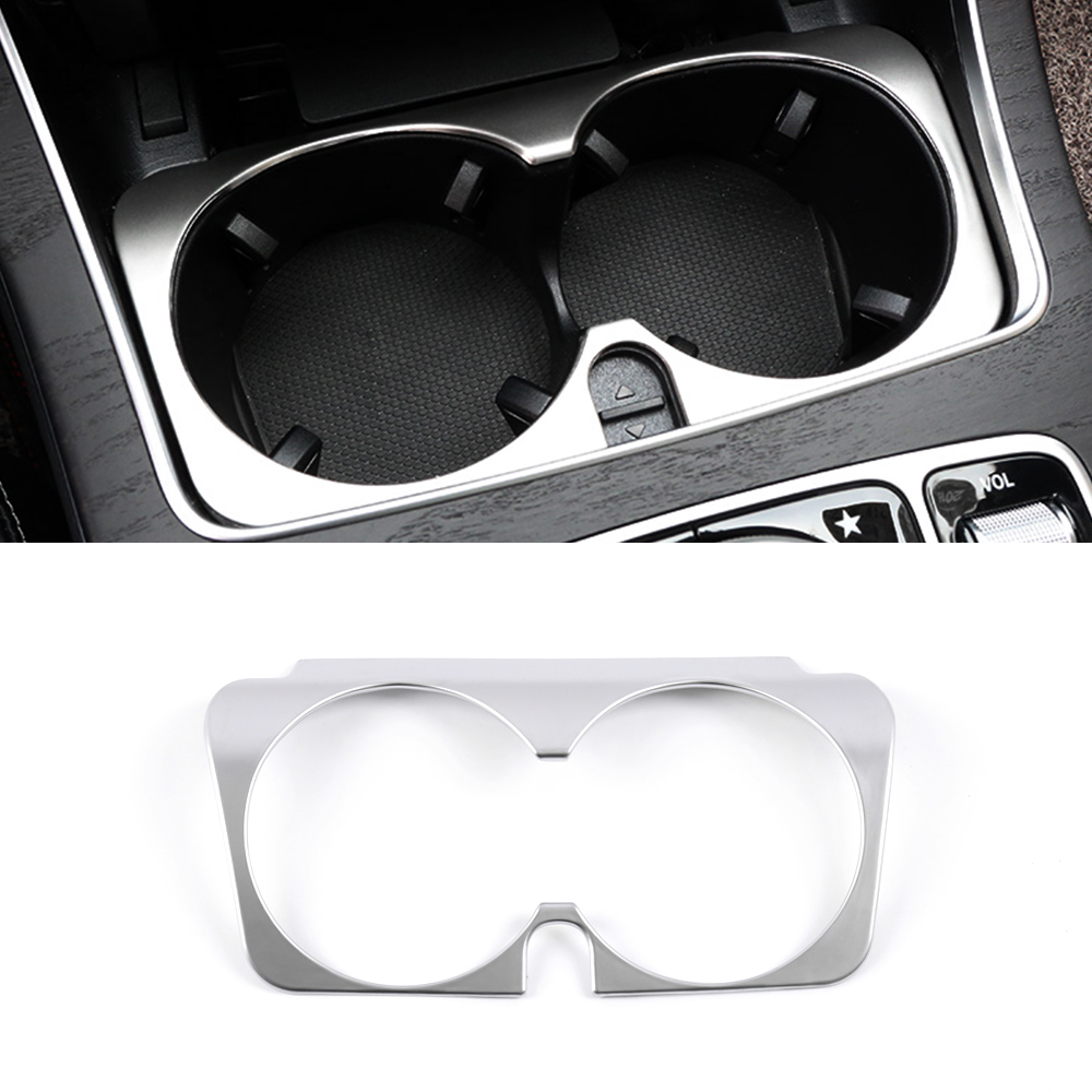 

Car Accessories Front Water Cup Holder Trim Sticker Cover Frame Interior Decoration for Mercedes-Benz E-Class W213 2016-2020