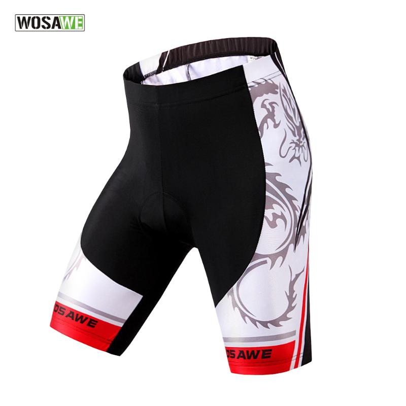 

WOSAWE Cool Padded Gel Cycling Shorts Roupa ciclismo Anti-sweat Mens Downhill Road Bike Shorts Bermuda Ciclismo BC103